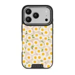 Pure Bliss - Daisy iPhone 17 Pro Case, Elite Dark (MagSafe) / Silver