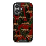 Morning Commute - Designer iPhone 16 Plus Case, Elite Dark (MagSafe) / Silver