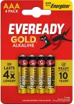 Patareid &ndash; Energizer Eveready Gold AAA, 4 tk.