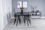 Elegantne pikendatav must harjatud &ndash; 195*95+Polar s&ouml;&ouml;gitool &ndash; mustad jalad / helehall samet (ers&auml;tter 19902-885)_6
