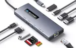 Blitzwolf 10w1 HUB BW-NEW TH8 | USB 3.0 x3 | USB-C x2 | PD 100W | HDMI | RJ45