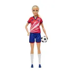 Barbie jalgpallur-nukk, punane, HCN17/6