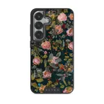 Bloomy Garden - Vintage Samsung Galaxy S25 Plus Case, Elite Dark (Magnetic) / Silver