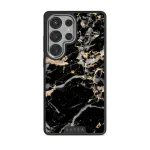 Make A Wish - Gold Marble Samsung Galaxy S25 Ultra Case, Elite Dark (Magnetic) / Silver