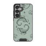 Scorpio - Samsung Galaxy S25 Case, Elite Dark (Magnetic) / Silver / Turquoise