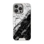 Fatal Contradiction - Black & White Marble iPhone 16 Pro Max Case, Elite Light (MagSafe) / Silver