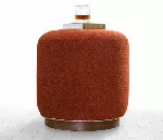 Pouf Hanah Home Zeone, plaaditud punane, 43 x 42