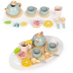 Wooden Tea Set Teapot Cups 14 Pieces ECOTOYS