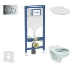 Geberit Duofix paigaldusmooduli komplekt, Alpha WC koos kaanega ja Sigma01 loputusnupuga, l&auml;ikiv kroom SANI11CD1104
