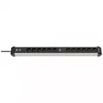Power strip with switch Silver-Black