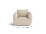 Boucle Armchair, "Nimes", 1 Seat, 95.5x87x80 Made in Europe