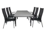 Levels Dining Table 160/240*90 - Black Alu / Grey Aintwood +Copacabana Recliner