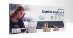 Gembird KB-BTRGB-01-DE klaviatuur, universaalne Bluetooth-klaviatuur, QWERTZ, saksa, must