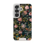Bloomy Garden - Vintage Samsung Galaxy S25 Case, Elite Light (Magnetic) / Silver