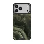 Misty Forest - Green Marble iPhone 17 Pro Max Case, Elite Dark (MagSafe) / Silver