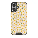 Pure Bliss - Daisy iPhone 16 Plus Case, Elite Dark (MagSafe) / Silver