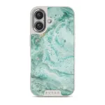 Uluwatu Waves - Teal iPhone 16 Case, Elite Light (MagSafe) / Silver
