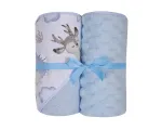 Set - Bathing cover  + blanket - 547 - size 100x100 / 80x90 - BLUE