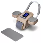 KA08 BROWN ABS AUTOMATIC ABDOMINAL MUSCLE EXERCISE WHEEL WITH LCD DISPLAY AND HMS CHARGING