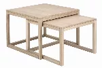 Cornus kohvilaudade komplekt, tammepuuplaat, valge, tamm, 70x70x50 cm