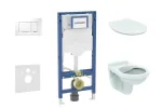 Geberit Duofix allpaigaldatava mooduli komplekt, Alpha WC pehme sulguv kaanega ja Sigma30 loputusnupuga, valge/kroomitud SANI11CD3104
