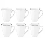 SELTMANN LIDO BLACK LINE Set of 6 mugs with handle