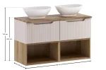100 cm m&ouml;&ouml;blikomplekt lauaplaadiga ja kahe lauaplaadile paigaldatava valamuga &bdquo;Lola set-noc b oak 100 cm 1s un lola lr&ldquo;