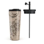 Virgo - Travel Mug, 700 ml / Flap & Straw Set / Beige