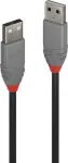 "LINDY USB 2.0 kaabel, t&uuml;&uuml;p A/A, Anthra Line, M/M, 0,2 m"