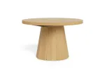 Atmore dining table, Top melamine oak, Base melamine oak, &Oslash;120/180x75 cm