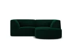Velvet Modular Right Corner Sofa, "Siena", 3 Seats, 186x180x69 Made in Europe