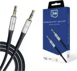 AUX-kaabel &bdquo;miniJack&ldquo; &ndash; &bdquo;miniJack&ldquo; 3,5 mm, 1 m, must/h&otilde;bedane