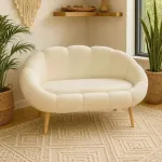 2-kohaline diivan, Hanah Home, valge, 130 x 105 x 50
