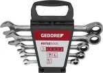 Gedore Red ring ratchet open ended spanner set, 5 pieces, spanner (chr