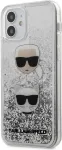 "KLHCP12SKCGLSL Liquid Glitter 2 Heads Cover iPhone 12 Mini" Silver