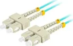 Fiber optic patchcord MM SC/UPC-SC/UPC DUPLEX LSZH 3.0mm 2m aqua