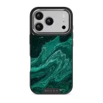 Emerald Pool - Elegant iPhone 17 Pro Case, Elite Dark (MagSafe) / Silver