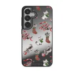 Merry Kitty - Samsung Galaxy S25 Case, Elite Mirror Dark (Magnetic) / Silver