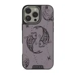 Pisces - iPhone 16 Pro Case, Elite Dark (MagSafe) / Silver / Purple