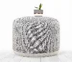 "Hanah Home Cedre pouf, hall, 41 x 51