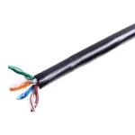 Geeliga t&auml;idetud paigalduskaabel DIGITUS kat.5e, U/UTP, AWG24/1, PE, 100m, must