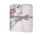 Set - Bathing cover  + blanket - 547 - size 100x100 / 80x90 - WHITE