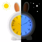Alecto Bunny &ouml;&ouml;lamp koos &auml;ratuskellaga, valge