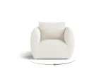 Boucle Armchair, "Nimes", 1 Seat, 95.5x87x80 Made in Europe