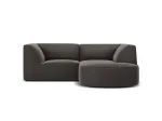 Velvet Modular Right Corner Sofa, "Siena", 3 Seats, 186x180x69 Made in Europe
