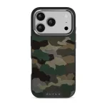 Tropical Green Camo - iPhone 17 Pro Case, Elite Dark (MagSafe) / Silver