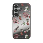 Merry Kitty - Samsung Galaxy S25 Plus Case, Elite Mirror Dark (Magnetic) / Silver