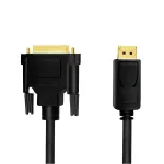 DisplayPort-DVI kaabel, must, 3m