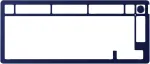 HyperX Alloy Rise 75 Top Plate Navy Blue