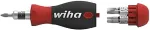 Wiha Stubby screwdriver 1/4", with bit magazine (black/red, Stubby wit